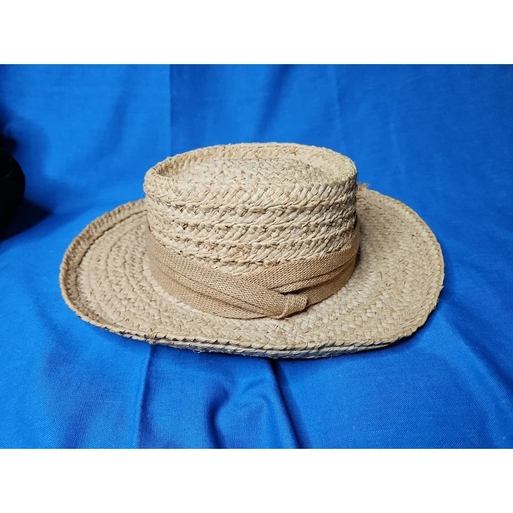 SUMMER CLUB Australia Hat Straw Wide Brim Sun Blocker Beach Coastal Size Large‎